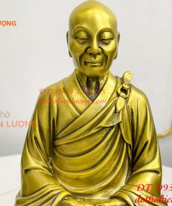Tượng Phật Đức Lục Tổ Huệ Năng Bằng Đồng Cao 25cm