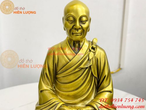 Tượng Phật Đức Lục Tổ Huệ Năng Bằng Đồng Cao 25cm