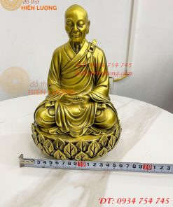 Tượng Phật Đức Lục Tổ Huệ Năng Bằng Đồng Cao 25cm