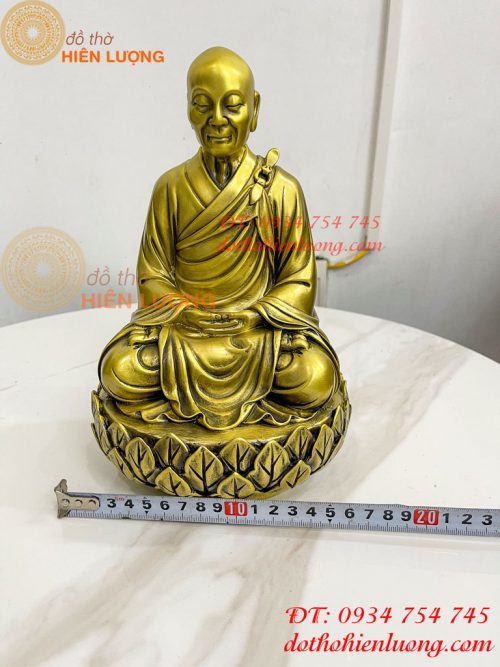 Tượng Phật Đức Lục Tổ Huệ Năng Bằng Đồng Cao 25cm