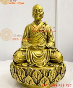 Tượng Phật Đức Lục Tổ Huệ Năng Bằng Đồng Cao 25cm