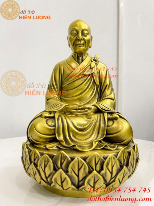Tượng Phật Đức Lục Tổ Huệ Năng Bằng Đồng Cao 25cm
