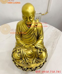 Tượng Phật Đức Lục Tổ Huệ Năng Bằng Đồng Cao 25cm