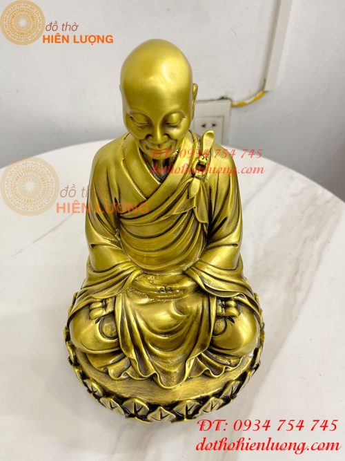 Tượng Phật Đức Lục Tổ Huệ Năng Bằng Đồng Cao 25cm