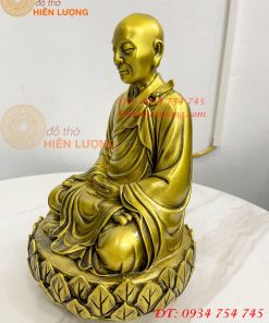 Tượng Phật Đức Lục Tổ Huệ Năng Bằng Đồng Cao 25cm