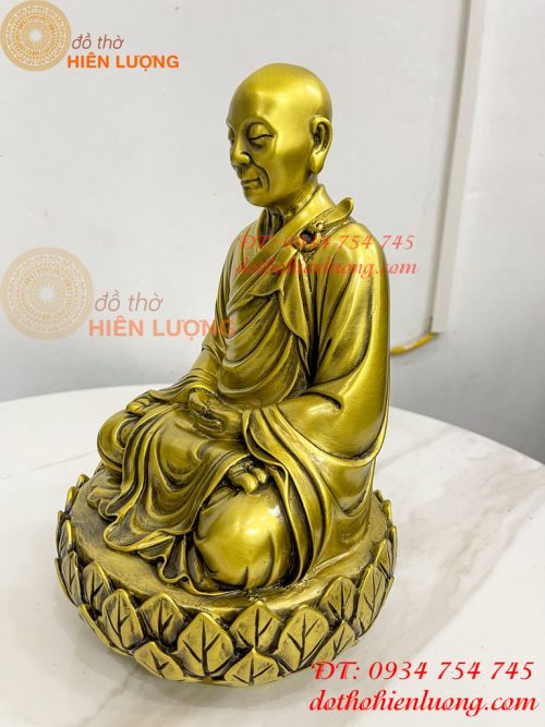 Tượng Phật Đức Lục Tổ Huệ Năng Bằng Đồng Cao 25cm