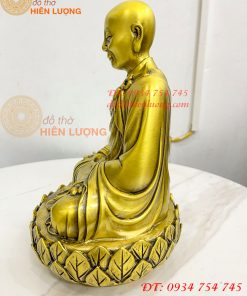 Tượng Phật Đức Lục Tổ Huệ Năng Bằng Đồng Cao 25cm