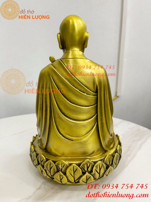 Tượng Phật Đức Lục Tổ Huệ Năng Bằng Đồng Cao 25cm