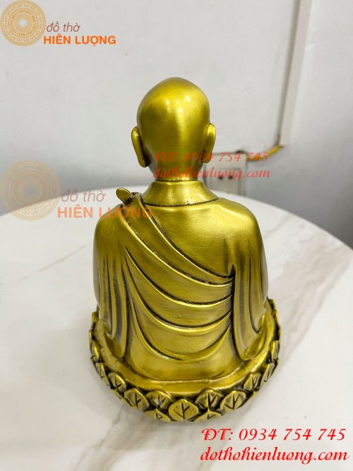 Tượng Phật Đức Lục Tổ Huệ Năng Bằng Đồng Cao 25cm