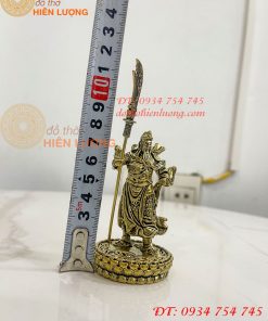 Tượng quan công mini bằng đồng phong thủy cao 8,5cm