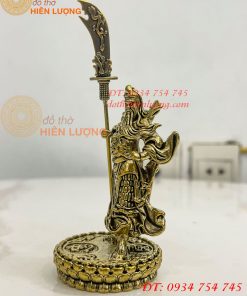 Tượng quan công mini bằng đồng phong thủy cao 8,5cm
