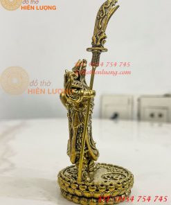 Tượng quan công mini bằng đồng phong thủy cao 8,5cm