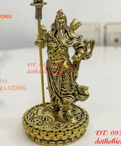Tượng quan công mini bằng đồng phong thủy cao 8,5cm