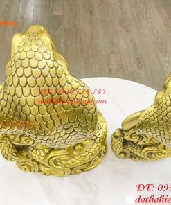 Tượng rắn hổ mang ôm chữ Phúc bằng đồng 2 cỡ