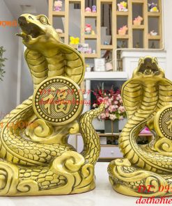 Tượng rắn ôm chữ Phúc bằng đồng 2 cỡ