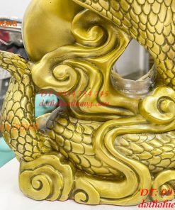 Tượng rắn chữ Phúc bằng đồng vàng 2 cỡ