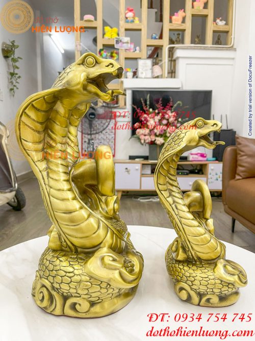 Tượng Rắn Chữ Phúc Phong Thủy Bằng Đồng