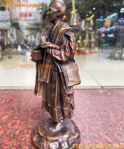Tượng thầy thích minh tuệ bằng đồng hun cao 26cm