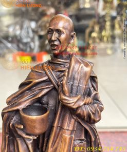 Tượng thầy thích minh tuệ bằng đồng hun cao 26cm