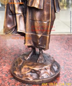Tượng thầy thích minh tuệ bằng đồng hun cao 26cm