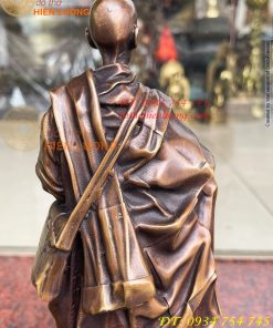 Tượng thầy thích minh tuệ bằng đồng hun cao 26cm