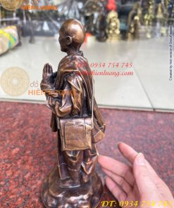 Tượng thầy thích minh tuệ bằng đồng hun cao 26cm