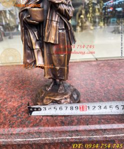 Tượng thầy thích minh tuệ bằng đồng hun cao 26cm
