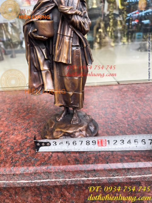 Tượng thầy thích minh tuệ bằng đồng hun cao 26cm