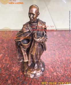 Tượng thầy thích minh tuệ bằng đồng hun cao 26cm