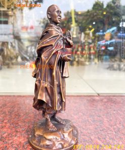 Tượng thầy thích minh tuệ bằng đồng hun cao 26cm