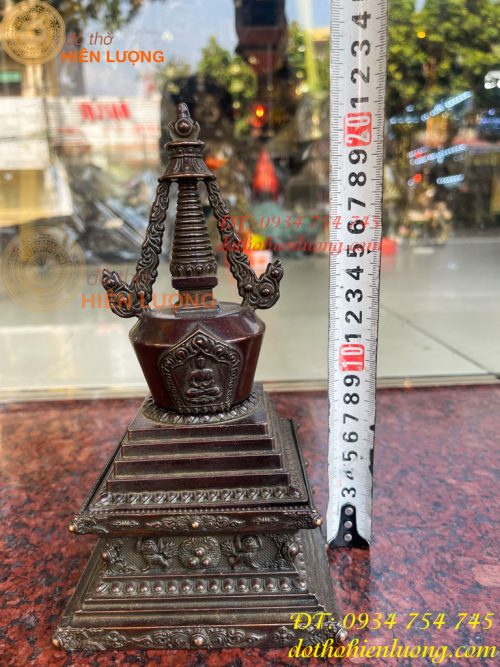 Bảo Tháp Xá Lợi Bằng Đồng Hun Cao 22cm