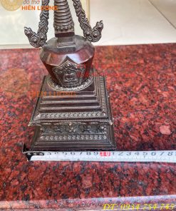 Bảo Tháp Xá Lợi Bằng Đồng Hun Cao 22cm