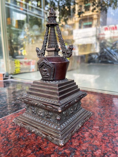 Bảo Tháp Xá Lợi Bằng Đồng Hun Cao 22cm