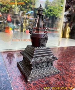 Bảo Tháp Xá Lợi Bằng Đồng Hun Cao 22cm