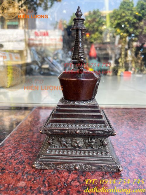 Bảo Tháp Xá Lợi Bằng Đồng Hun Cao 22cm
