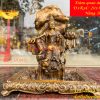 Lư xông trầm quan âm tự tại bằng đồng hun cao 23cm