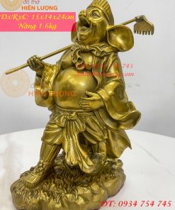 Tượng Trư Bát Giới Bằng Đồng Phong Thủy Cao 24cm