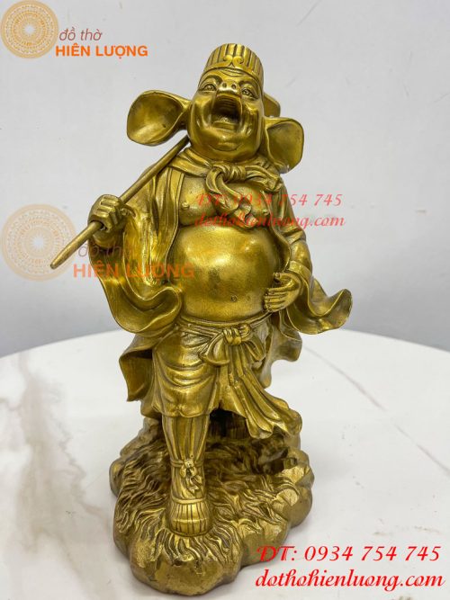Tượng Lão Trư Bằng Đồng Phong Thủy Cao 24cm