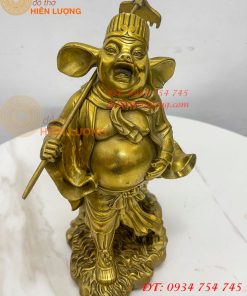 Tượng Lão Trư Bằng Đồng Phong Thủy Cao 24cm