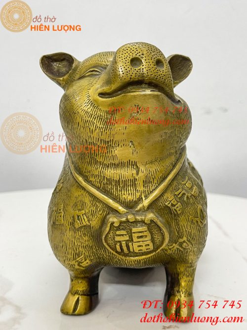 Tượng Heo Bách Phúc Bằng Đồng Phong Thủy