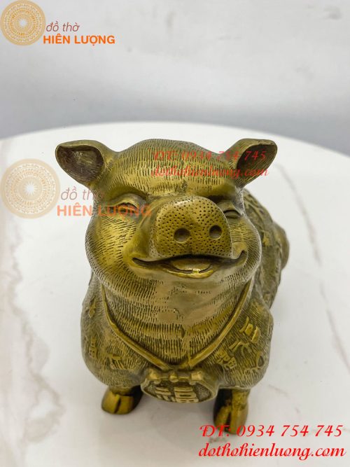 Tượng Heo Bách Phúc Bằng Đồng Phong Thủy