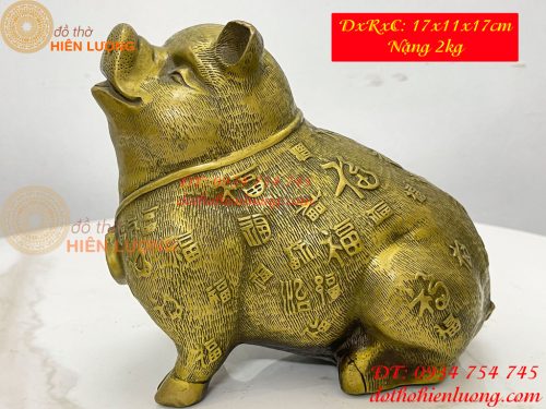 Tượng Heo Bách Phúc Bằng Đồng Phong Thủy