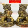 Đôi Kỳ Lân Ngồi Bệ Bát Quái Bằng Đồng Phong Thủy
