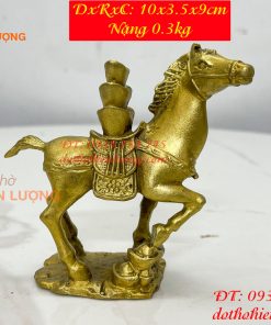 Tượng Ngựa Cõng Vàng Bằng Đồng Phong Thủy