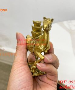 Tượng Ngựa Cõng Vàng Bằng Đồng Phong Thủy