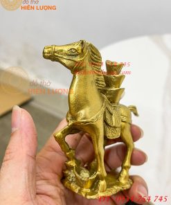 Tượng Ngựa Cõng Vàng Bằng Đồng Phong Thủy