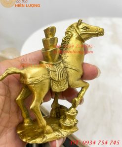 Tượng Ngựa Cõng Vàng Bằng Đồng Phong Thủy