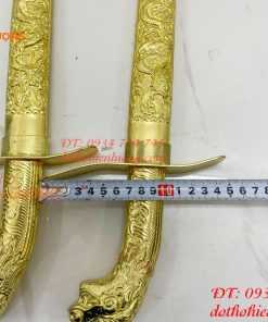 Kiếm Bằng Đồng Dài 40cm Chạm Rồng Phong Thủy