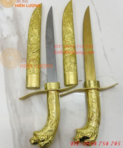 Kiếm Bằng Đồng Dài 40cm Chạm Rồng Phong Thủy