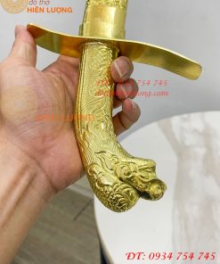 Kiếm Bằng Đồng Dài 40cm Chạm Rồng Phong Thủy